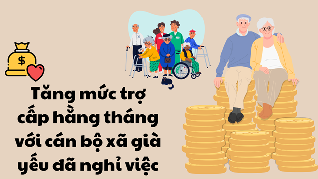 Điều chỉnh mức trợ cấp hằng tháng đối với cán bộ xã, phường, thị trấn già yếu đã nghỉ việc